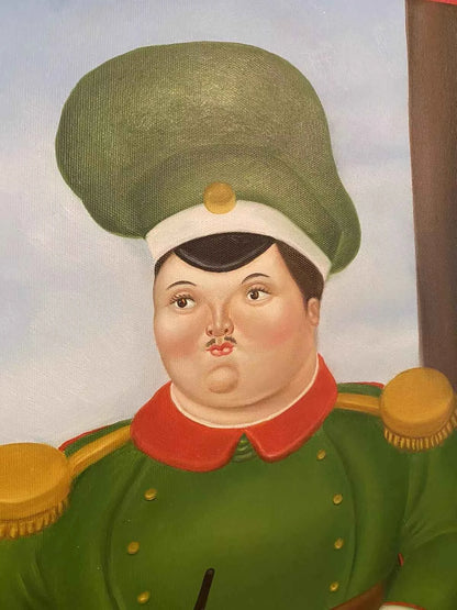 art-moderne-Field Marshall-portrait-huile-toile