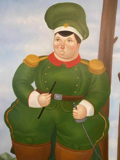 art-moderne-Field Marshall-portrait-huile-toile