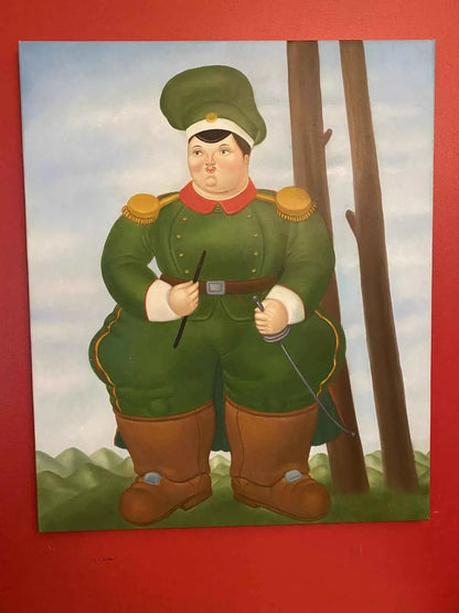 art-moderne-Field Marshall-portrait-huile-toile