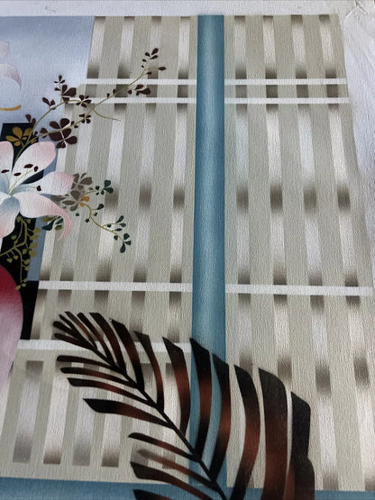 art-moderne-floral-nature-morte-bouquet-fleurs-vase-peinture-huile-toile