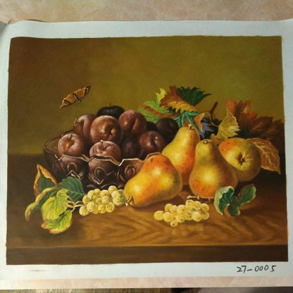 art-nature-morte-fruits-poires-peinture-huile-toile