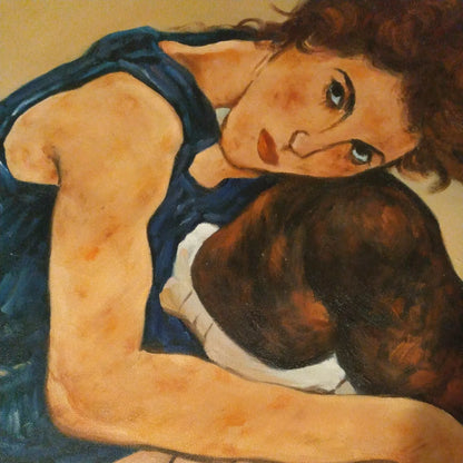 art-portrait-moderne-fille-légère-sensuelle-provocante-peinture-huile-toile