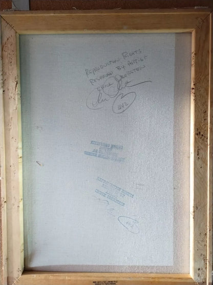 art-surréalisme-clown-basket-originale-peinture-huile-toile