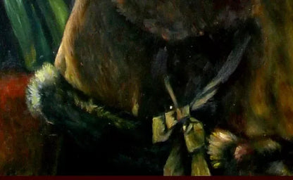 art-portrait-féminin-femme-serre-peinture-huile-toile - Kikooyou Art Gallery