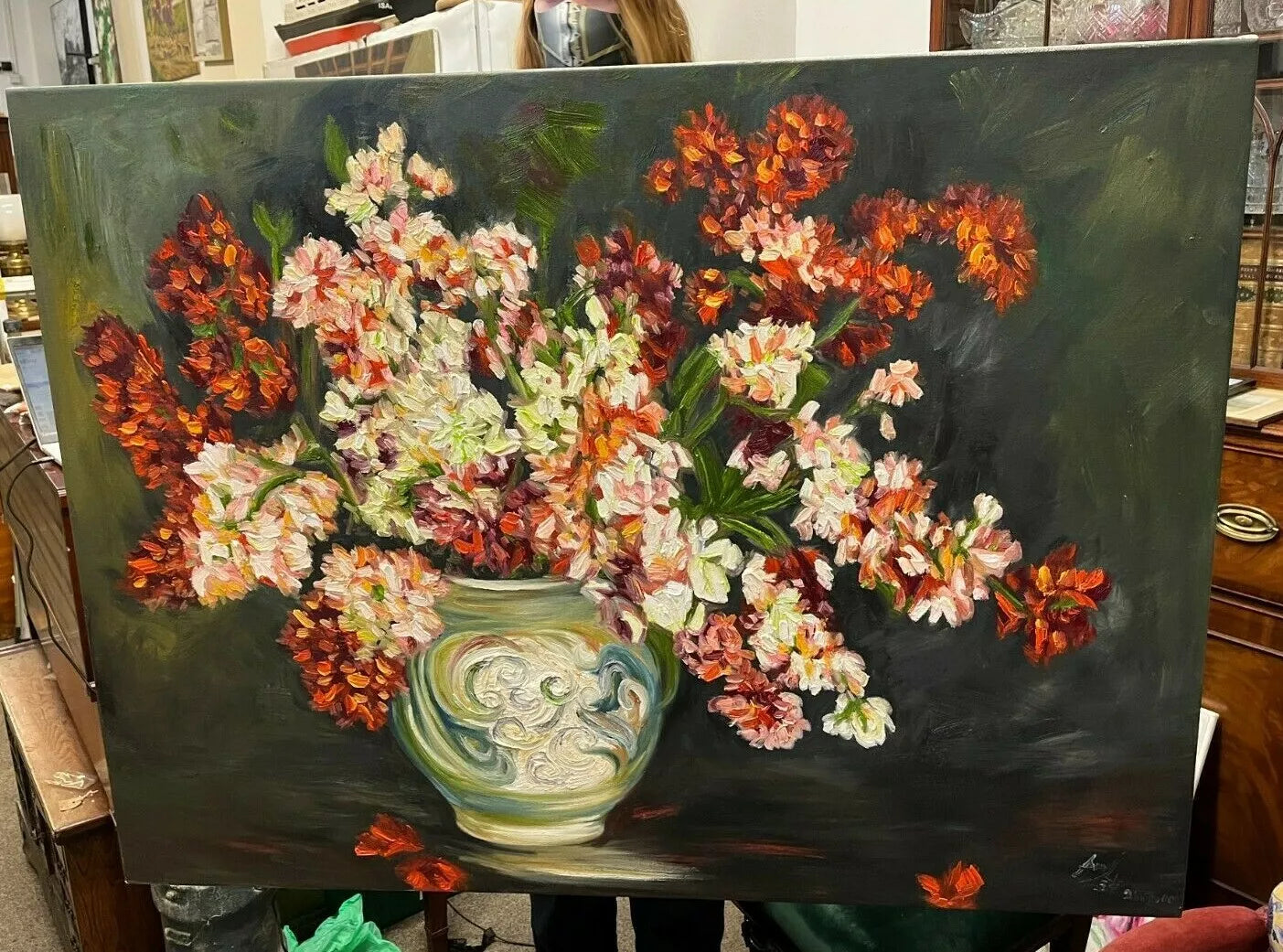 art-floral-nature-morte-bouquet-fleurs-vase-peinture-originale-huile-toile