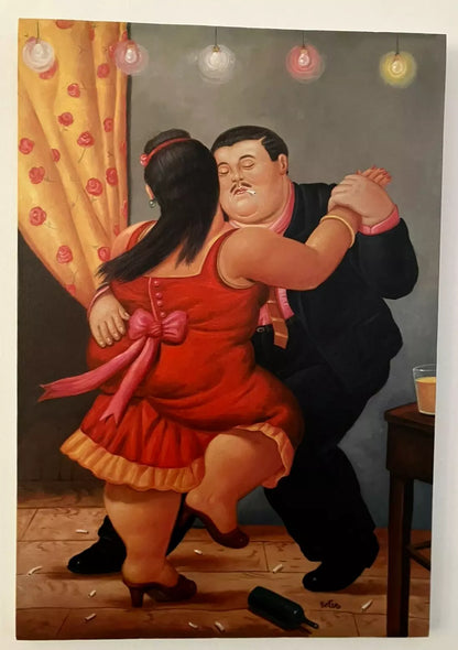 art-moderne-personnages-danseurs-peinture-huile-toile