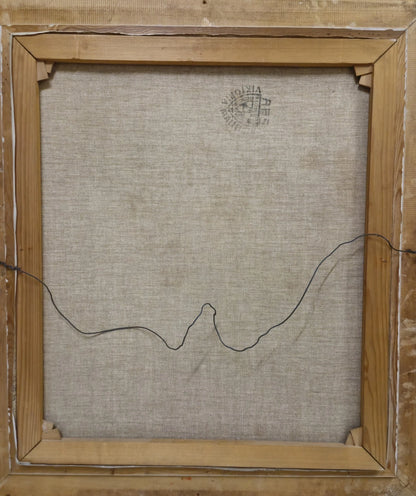 Peinture à l'huile Helmuth Volkwein (1920-2004) Nature morte aux fleurs pivoines