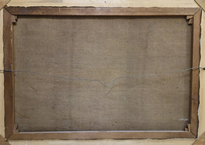 Franz Müller-Gossen (1871-1946) Grande peinture à l'huile voiliers au crépuscule