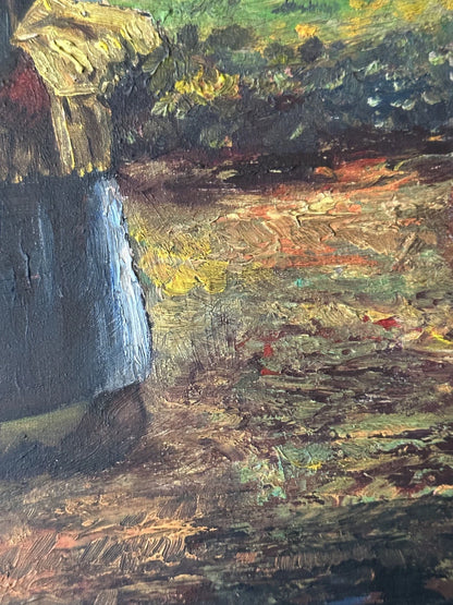 art-scène-vie-paysan-campagne-semaille-peinture-huile-toile d'après Millet