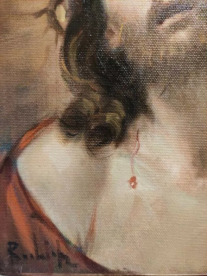 Huile peinte sur toile 30x24 cm du maître Salvatore Rodriquez "Ecce Homo"