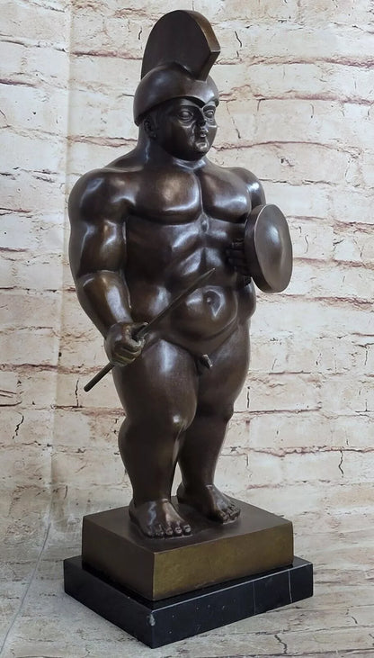 objet-decoration-art-statue-sculpture-bronze-guerrier-d'apres Botero