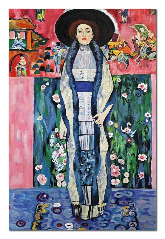 art-deco-Adele Bloch Bauer II-portrait-feminin-femme-huile-toile