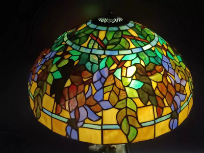 Lampe de reproduction antique en bronze Tiffany
