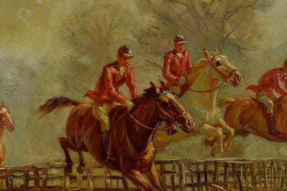 Willy P. Ahrweiler (1905-1987) ARTPRICE, « La chasse », huile, signée, 80 x 60 cm