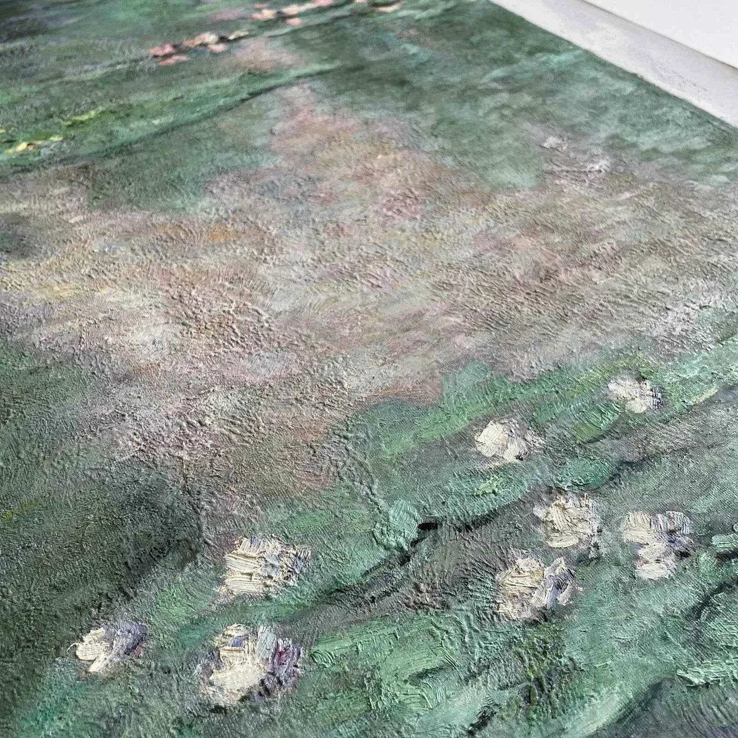 les nympheas d'apres Monet tableau peinture huile sur toile