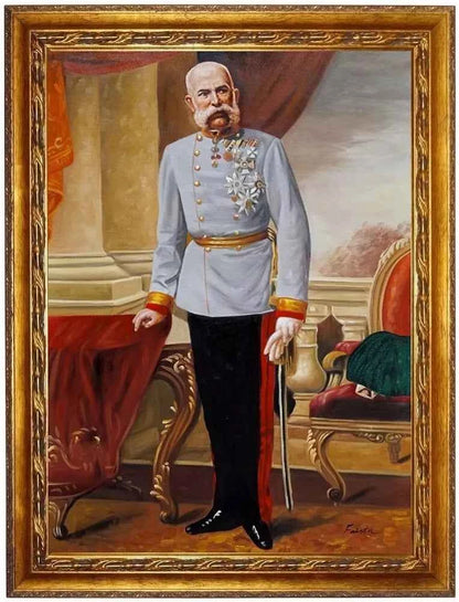 Tableau huile empereur François Joseph Jules v Blaas Habsbourg peinture à l'huile