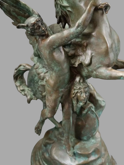 Lampe de reproduction antique en bronze Tiffany