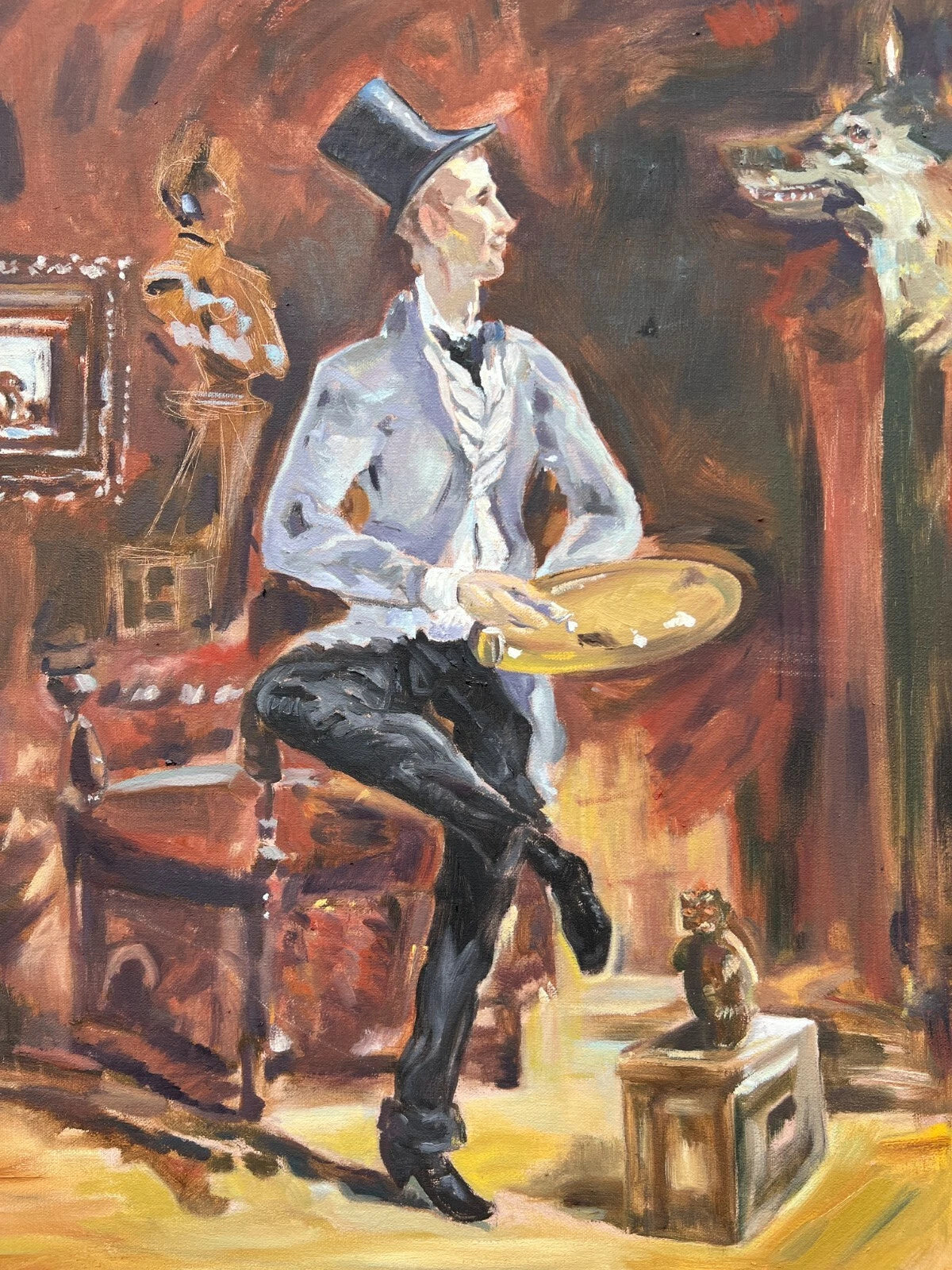 art-decoration-tableau-peinture-huile-toile-portrait-masculin-homme-dandy