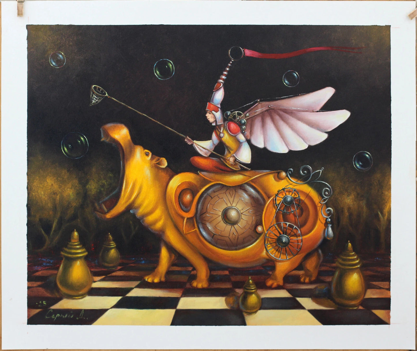 art surrealiste tableau peinture huile sur toile -personnages