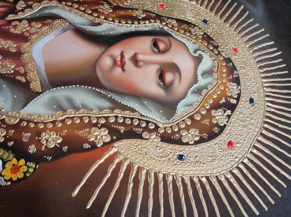 art-decoration-tableau-peinture-huile-toile-portrait-religieux-vierge-marie-cuzco