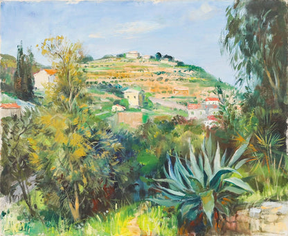 André Hofer (1890-1973) - 1960 Huile, paysage d'agave