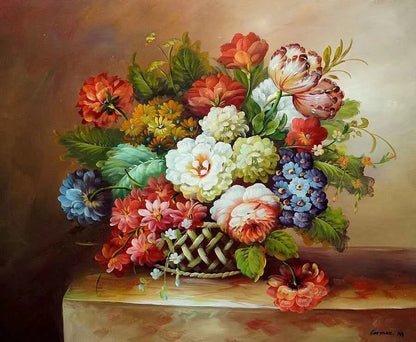 art-nature-morte-bouquet-fleurs-vase-peinture-huile-toile