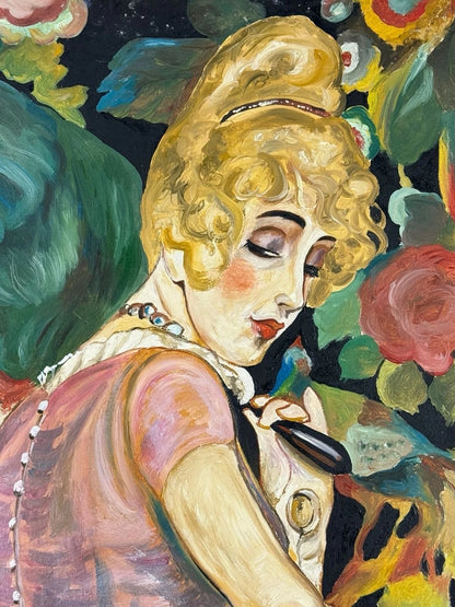 art-decoration-tableau-peinture-huile-toile-moderne-portrait-feminin-femme-personnage