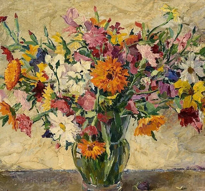 Tableau ancien original tableau signé P. Harvey daté 1946