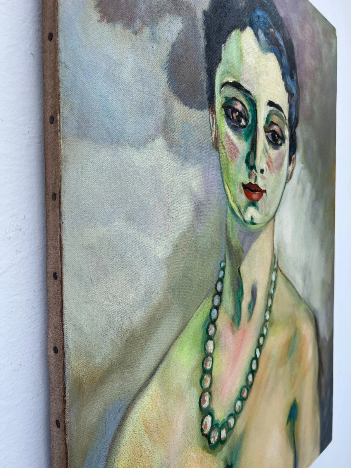 art-decoration-tableau-peinture-huile-toile-moderne-portrait-feminin-femme-personnage-nue-d'aprés KEES VAN DONGEN