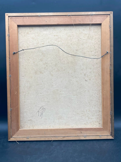 art-decoration-tableau-peinture-huile-toile-moderne-skyline-new york-pont-Brooklyn-soleil-rouge