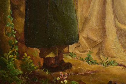 art-decoration-tableau-peinture-huile-toile-Fritz Bantli (1892-1952) ARTPRICE Tableau ancien "Jésus et les enfants", huile