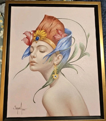 art-decoration-tableau-peinture-huile-toile-portrait-femme-original-yurquiza