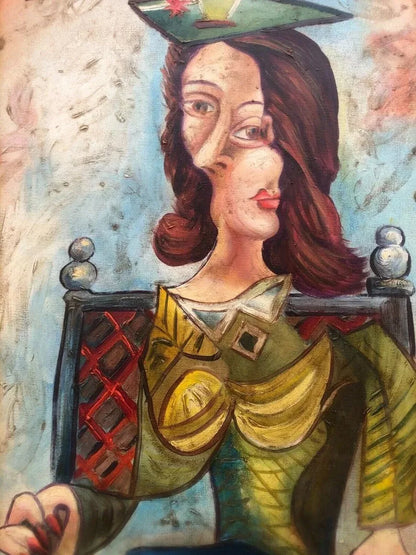 art-moderne-abstrait-portrait-feminin-femme-peinture-huile-toile