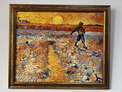 art-decoration-tableau-peinture-huile-toile-scene-campagne-semeur-champ-soleil