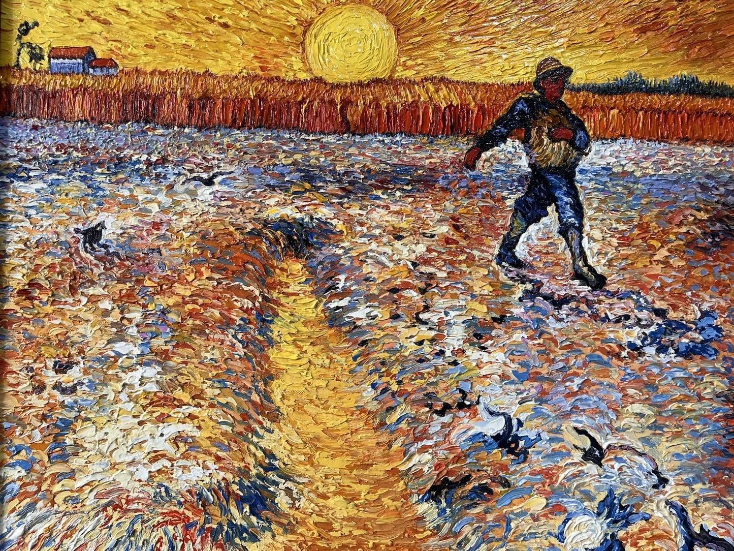 art-decoration-tableau-peinture-huile-toile-scene-campagne-semeur-champ-soleil