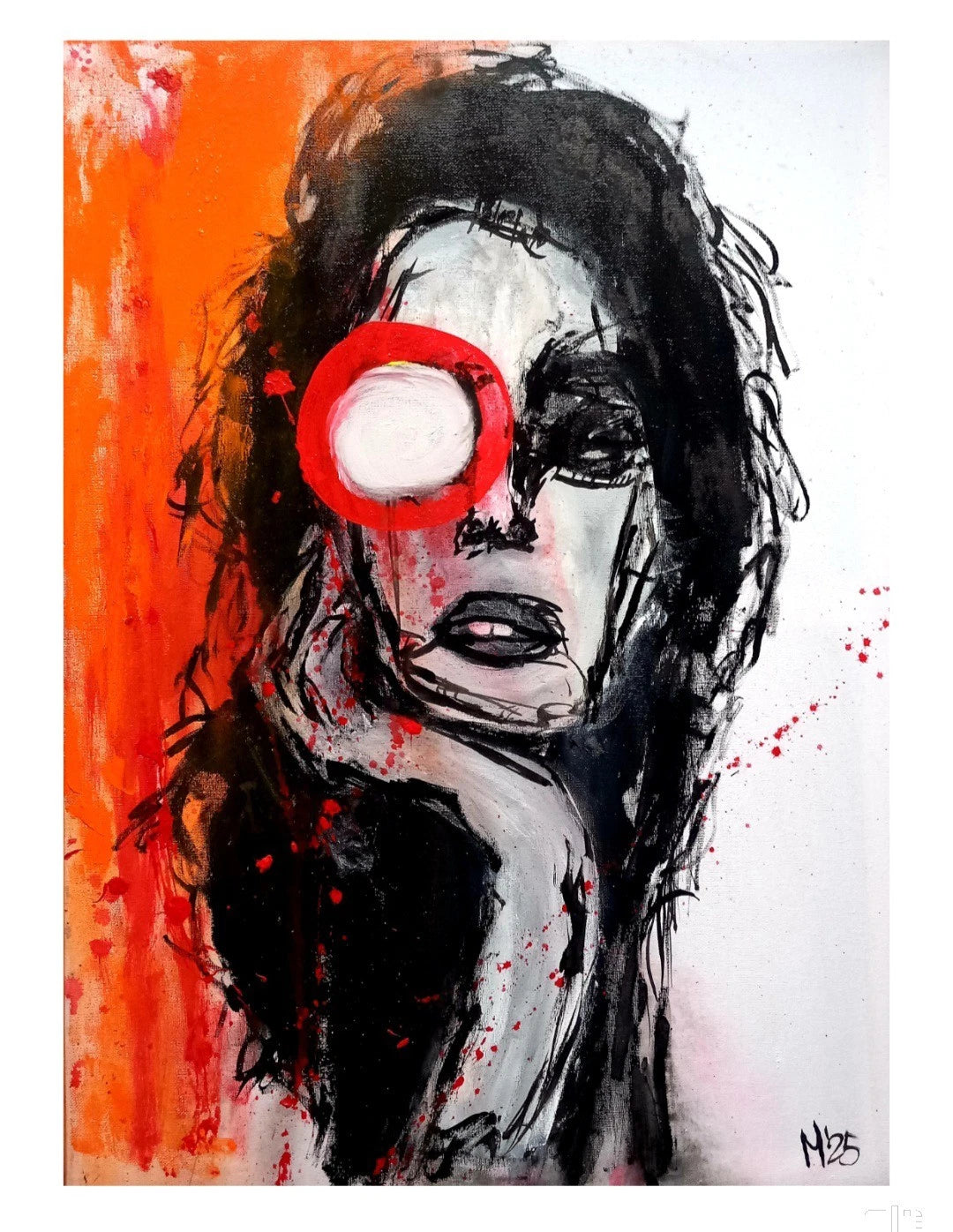 art-decoration-tableau-peinture-huile-toile-abstrait-portrait-feminin-visage-femme