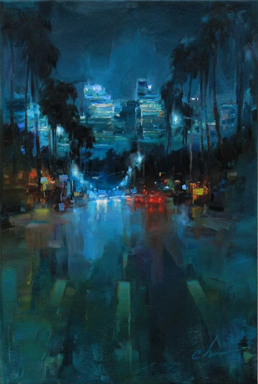 art-decoration-tableau-peinture-huile-toile-moderne-Los Angeles