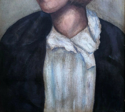 art-decoration-tableau-peinture-huile-toile-portrait-feminin-femme-blonde-pensive