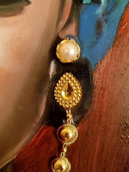 art-decoration-tableau-peinture-huile-toile-portrait-feminin-femme-africaine