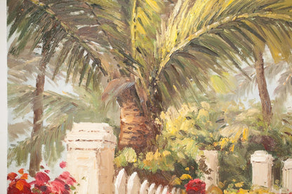 art-decoration-tableau-peinture-huile-toile-paysage-plage-espagnole