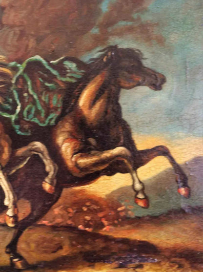 art-animal-Tableau-Chevaux-peinture à l'huile sur toile