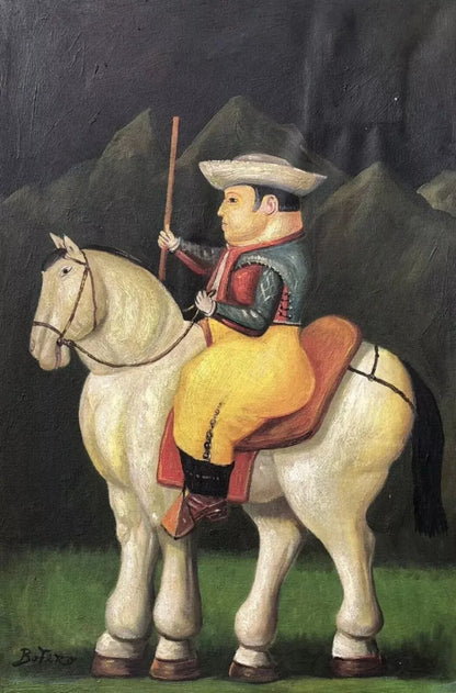 art-portrait-masculin-surréalisme-homme-cheval-peinture-huile-toile