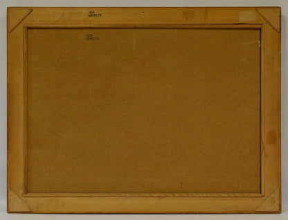 Tableau ancien, paysage marin, huile, monogrammé, 81 x 61,5 cm