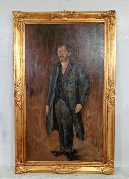 art-moderne-autoportrait-inspirée de munch-peinture-huile-toile-cadre