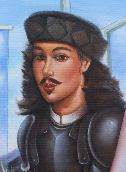 art-surréalisme-portrait-personnages-femme-homme-peinture-huile sur toile