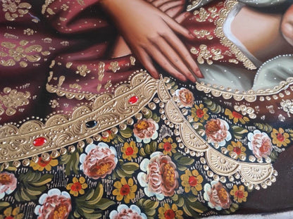 art-decoration-tableau-peinture-huile-toile-portrait-religieux-vierge-marie-cuzco