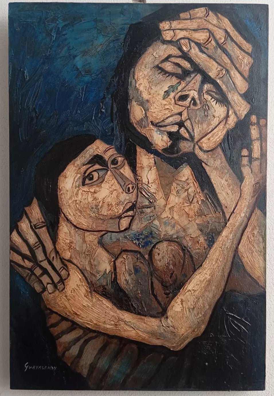 art-decoration-tableau-peinture-huile-toile-moderne-personnages