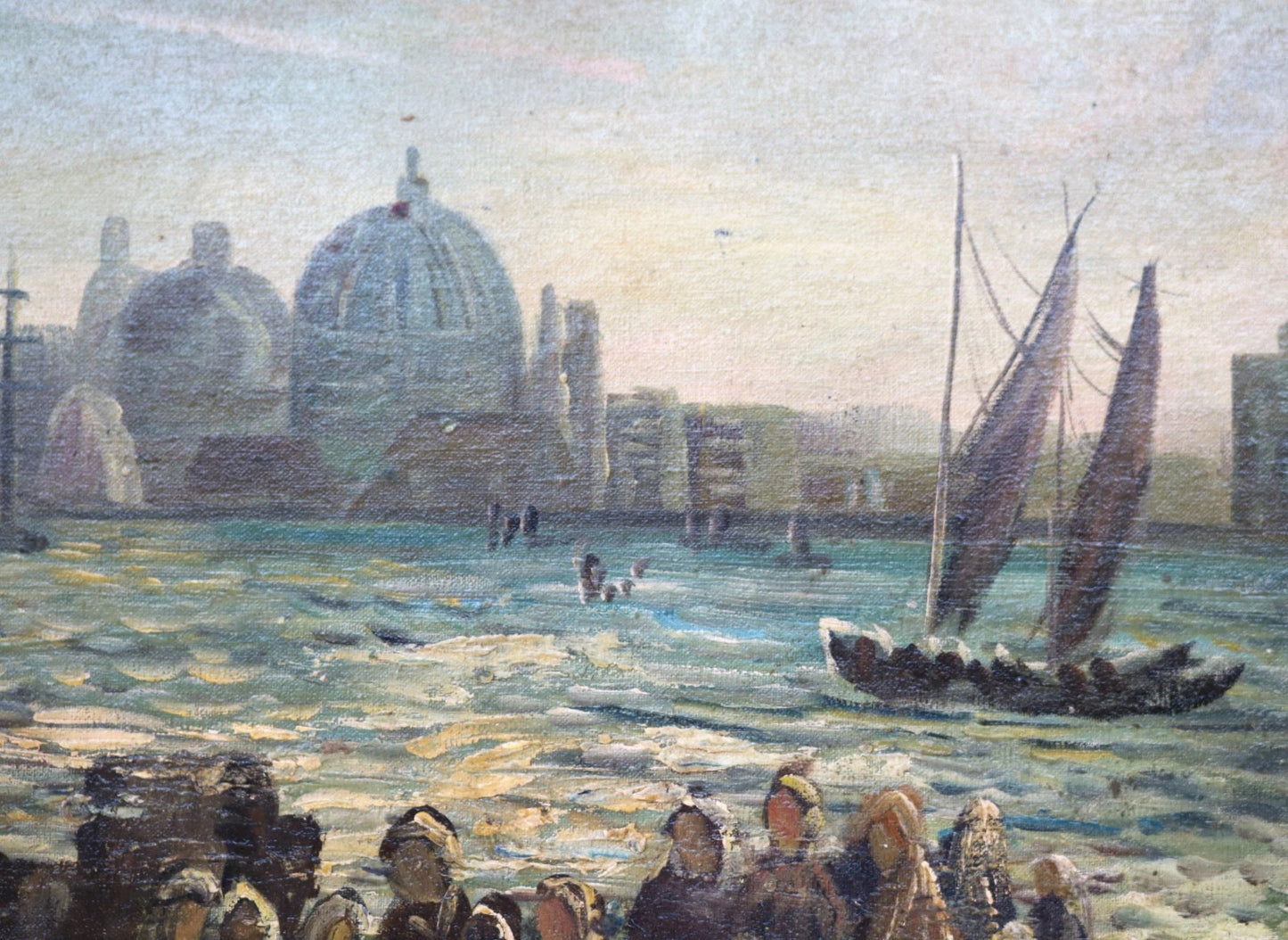 art-decoration-tableau-peinture-huile-toile-paysage-marin-Venise
