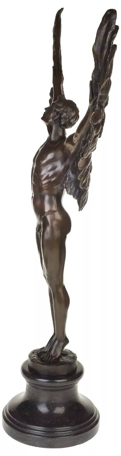 Sculpture en bronze Icare mythologie ange ailes figurine en bronze statue de style antique
