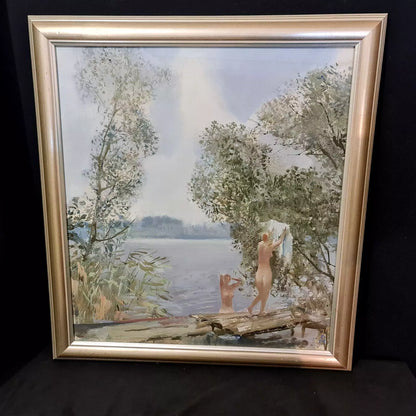 Huile sur toile "Les baigneuses" de Oleg Marouchkine